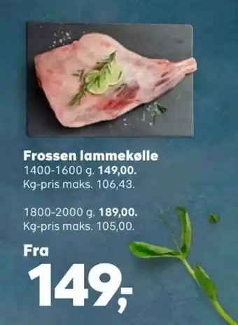 Kvickly Frossen lammekølle tilbud