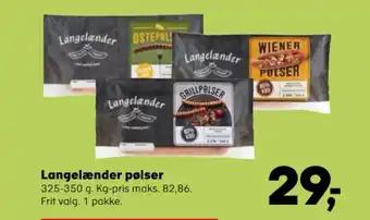 Kvickly Langelænder pølser tilbud