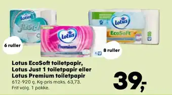 Lotus EcoSoft toiletpapir, Lotus Just 1