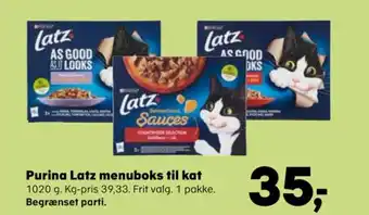 Kvickly Purina Latz menuboks til kat tilbud