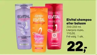 Kvickly Elvital shampoo eller balsam tilbud