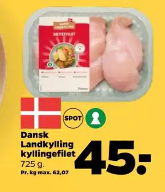 Netto Dansk Landkylling kyllingefilet tilbud