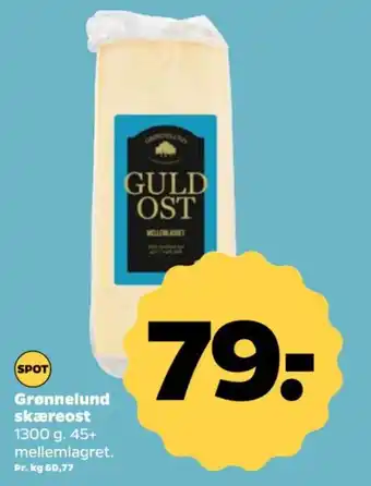 Netto Grønnelund skæreost tilbud