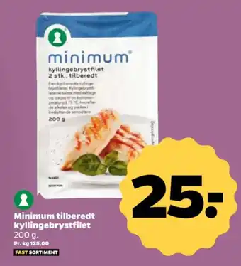 Netto Minimum tilberedt kyllingebrystfilet tilbud