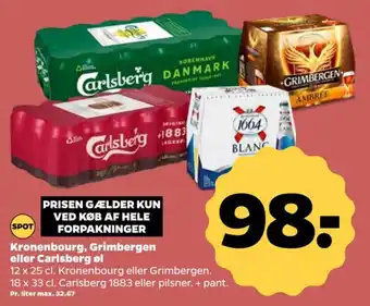 Netto Kronenbourg, Grimbergen eller Carlsberg øl tilbud