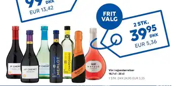 Scandlines Travel Shop Vin i rejsestørrelser 18,7 cl - 25 cl tilbud