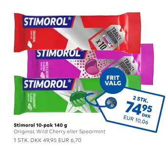 Scandlines Travel Shop Stimorol 10-pak 140 g tilbud