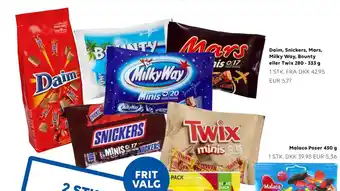 Scandlines Travel Shop Daim, Snickers, Mars, Milky Way, Bounty eller Twix 280 - 333 g tilbud