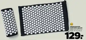 Netto Akupressursæt med måtte og pude tilbud