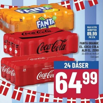 Løvbjerg Fanta Orange El. Coca-Cola Alm El. Zero tilbud