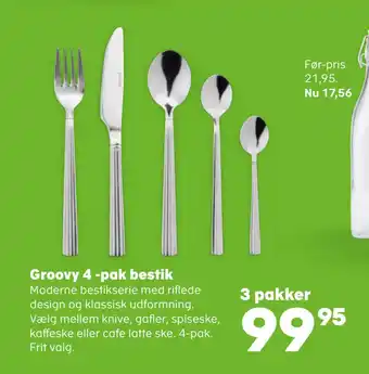 Kvickly Groovy 4 -pak bestik tilbud