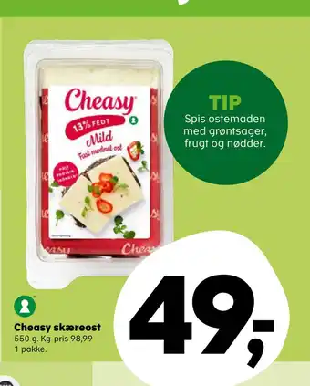 Kvickly Cheasy skæreost tilbud