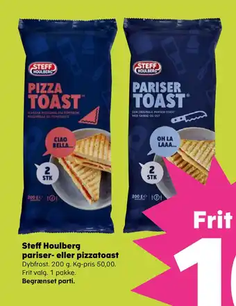 Kvickly Steff Houlberg pariser- eller pizzatoast tilbud