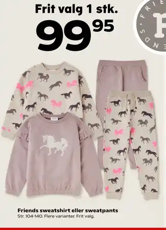 Kvickly Friends sweatshirt eller sweatpants tilbud