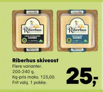SuperBrugsen Riberhus skiveost tilbud
