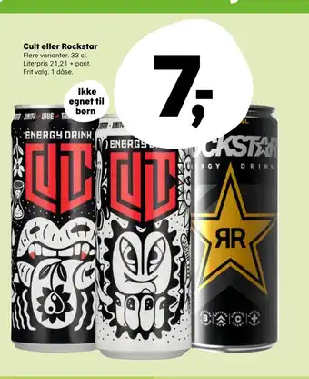 SuperBrugsen Cult eller Rockstar tilbud