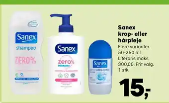 SuperBrugsen Sanex krop- eller hårpleje tilbud