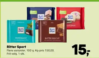 SuperBrugsen Ritter Sport tilbud