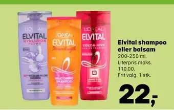 SuperBrugsen Elvital shampoo eller balsam tilbud