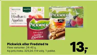 SuperBrugsen Pickwick eller Fredsted te tilbud