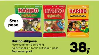 SuperBrugsen Haribo slikpose tilbud