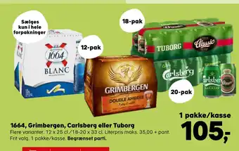 SuperBrugsen 1664, Grimbergen, Carlsberg eller Tuborg tilbud