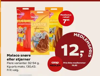 SuperBrugsen Malaco snøre eller stjerner tilbud