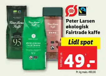 Lidl Peter Larsen økologisk Fairtrade kaffe tilbud