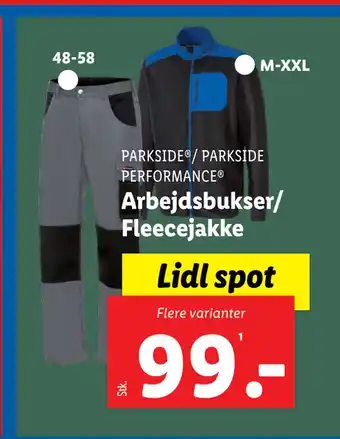 Lidl Arbejdsbukser/ Fleecejakke tilbud