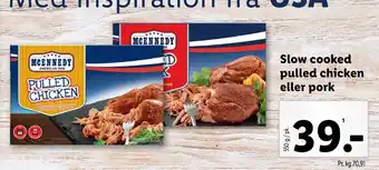 Lidl Slow cooked pulled chicken eller pork tilbud