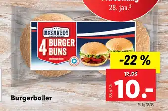 Lidl Burgerboller tilbud
