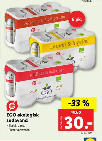 Lidl EGO økologisk sodavand tilbud