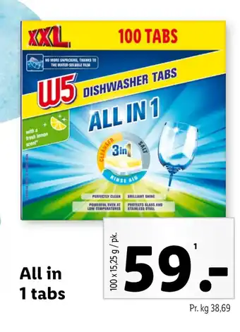 Lidl All in 1 tabs tilbud