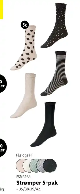 Lidl Strømper 5-pak tilbud
