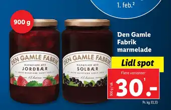 Lidl Den Gamle Fabrik marmelade tilbud