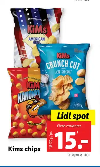 Lidl Kims chips tilbud