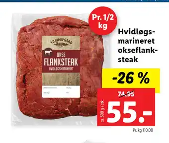 Lidl Hvidløgs marineret okseflank steak tilbud