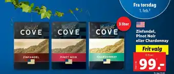 Lidl Zinfandel, Pinot Noir eller Chardonnay tilbud