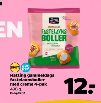 Netto Hatting gammeldags fastelavnsboller med creme 4-pak tilbud