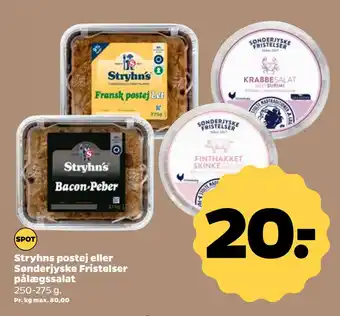 Netto Stryhns postej eller Sønderjyske Fristelser pålægssalat tilbud