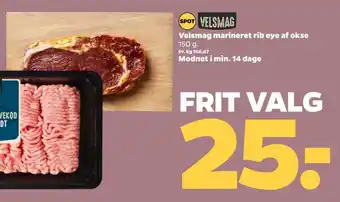 Netto Velsmag marineret rib eye af okse tilbud