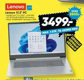 Bilka Lenovo 17,3 PC tilbud