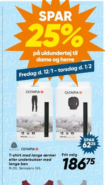 Bilka T-shirt med lange ærmer eller underbukser med lange ben tilbud