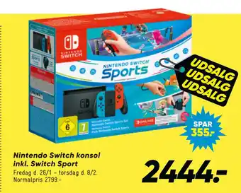 Bilka Nintendo Switch konsol inkl. Switch Sport tilbud