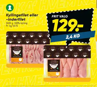 Bilka Kyllingefilet eller -inderfilet tilbud