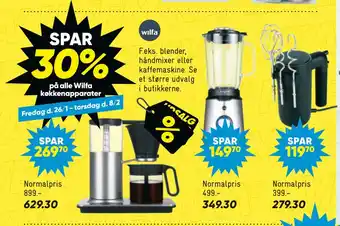 Bilka SPAR 30% på alle Wilfa køkkenapparater tilbud