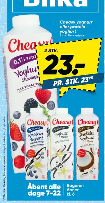 Bilka Cheasy yoghurt eller protein yoghurt tilbud