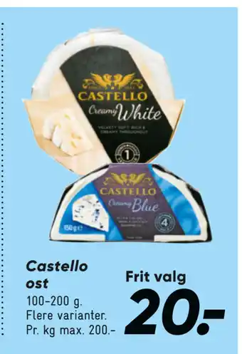 Bilka Castello ost tilbud