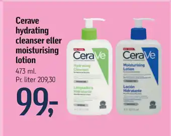 Føtex Cerave hydrating cleanser eller moisturising lotion tilbud