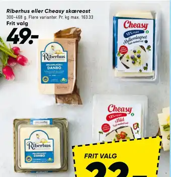 Bilka Riberhus eller Cheasy skæreost tilbud